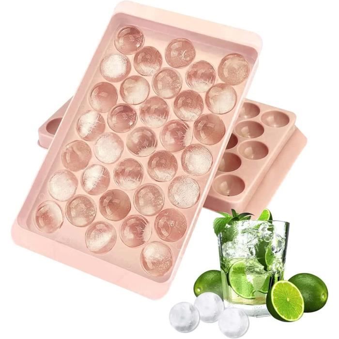 Lot De 4 Moules à Glaçons Ronds 35mm - Pour Fruits Et Herbes