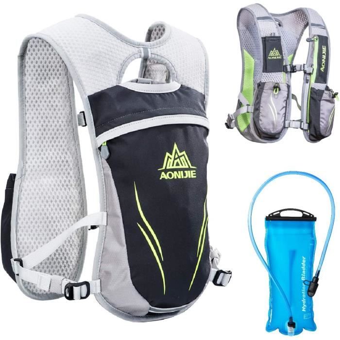 Gilet D'hydratation TRIWONDER – Léger, Pour Running, Trail, Rando, Vélo – Avec Bandes Réfléchissantes – Sans Poche à Eau