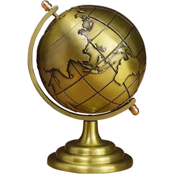 Globe Tournant Vintage - 11,4 Cm - Pour Enfants Et Amateurs De