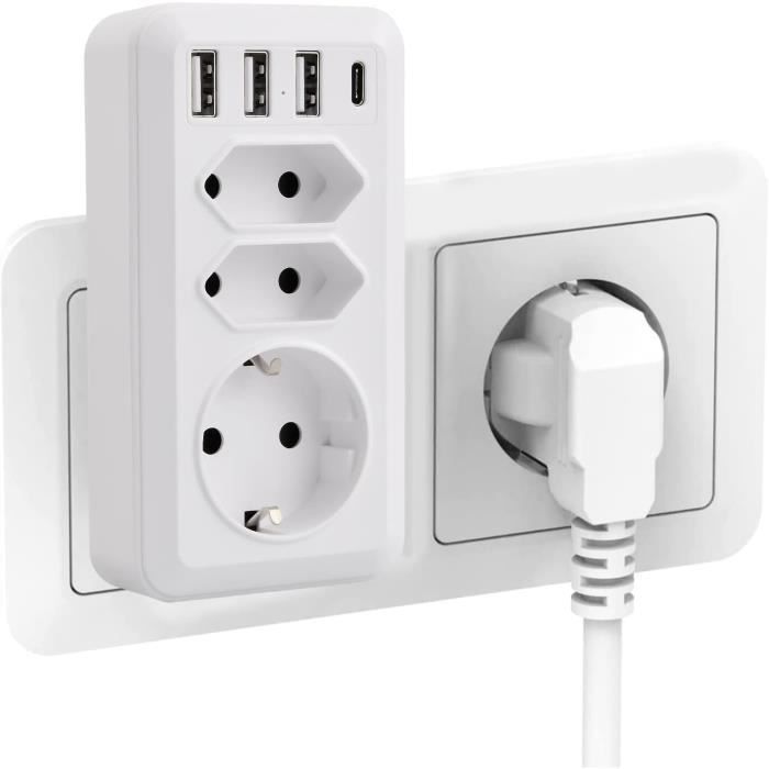 333292 Bloc Multiprise 9 Prises Schuko Câble 1,8 M[u3535