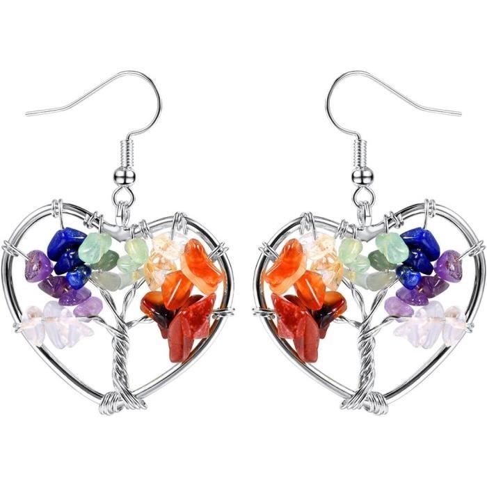 Parure Gioielli Fantasia - Collana Pendente + Orecchini In Vetro Cuore Marrone - 3 Pezzi - Foto 2
