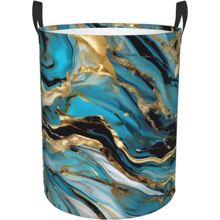Grand Panier À Linge Pliable Bleu Et Violet En Forme De Pieuvre Pour