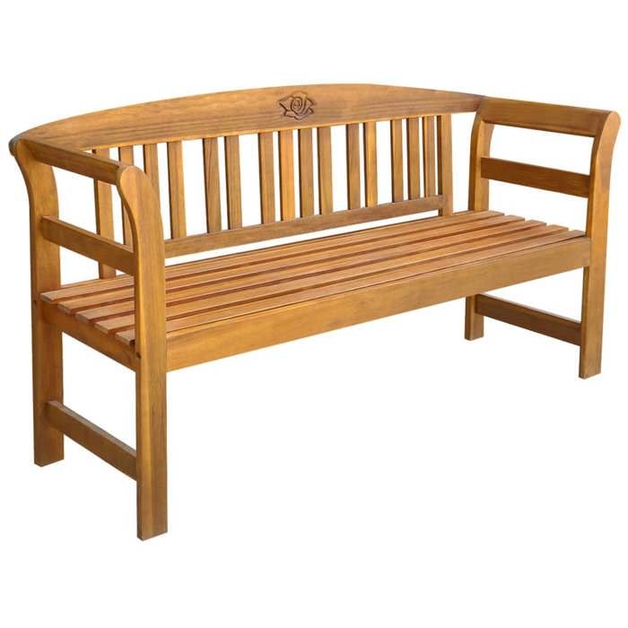 Banc de jardin meuble de patio dextérieur terrasse 157 x 45 x 825 cm bois