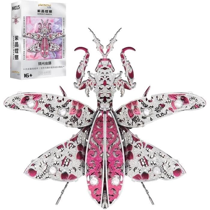 Puzzle 3D ROWOOD - Fleur En Bois à Assembler, Rose Rouge, Pour Adultes