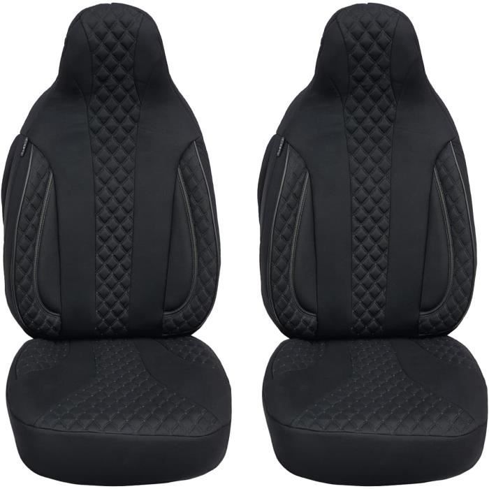 Lot De 2 Housses De Siège Auto Universelles Motif Tête De Tigre - Polyester, Protection Anti-taches, élastique - 7