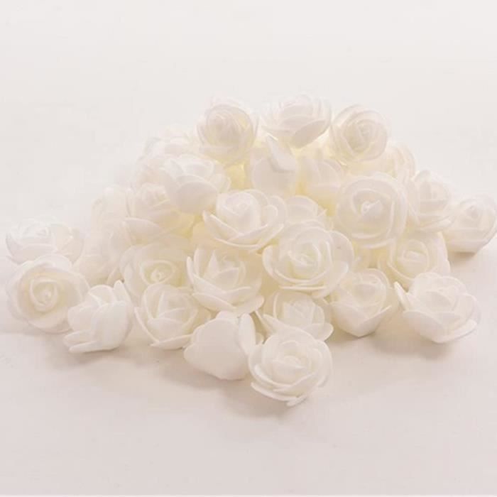 XIZHI Lot De 100 Mini Roses Artificielles En Mousse Rouge De
