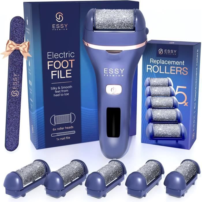 Rpe lectrique pour pieds - Essy - Premium Foot File - Waterproof - 5  rouleaux de remplacement - Mixte - Cdiscount Au quotidien