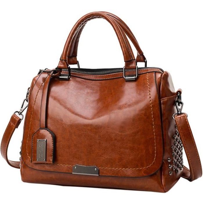 Sac à main femme Mode Solide Rivet Couverture Crossbody Messenger Totes