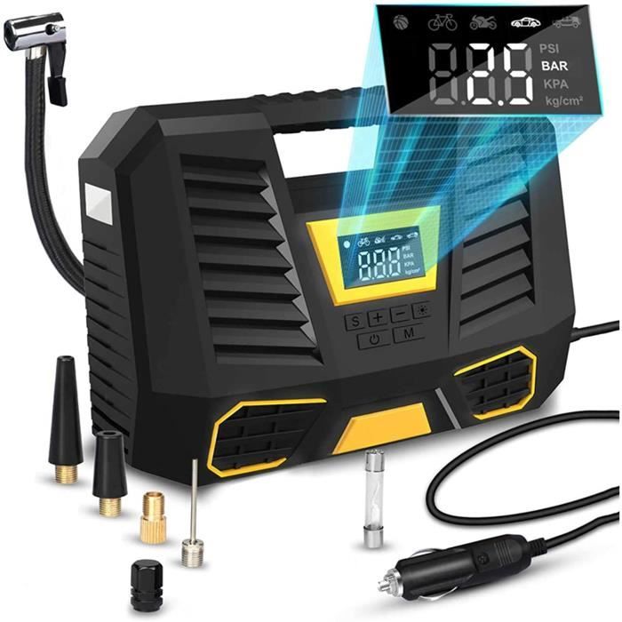 Pompe à Air électrique Portable 150 PSI - Sans Fil, Batterie 6000 MAh, Recharge USB-C Pour Voiture Vélo - 5