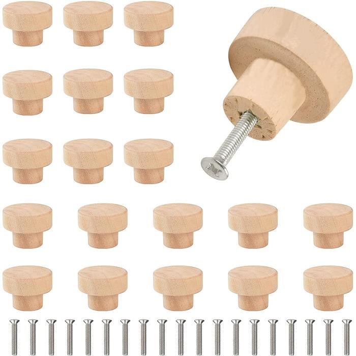 Lot De 6 Boutons D'Armoire Animaux En Bois - Poignées Meubles Enfant Hippopotame Baleine Etc.