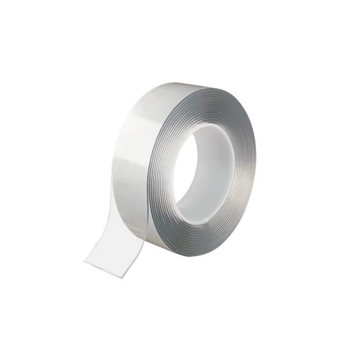 Ruban adhésif double face « Power Tape » transparent et ultra adhésif 10 m 3 mm transparent 