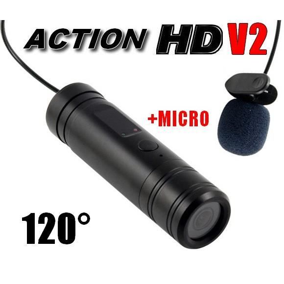 Caméra sport HD 720P 120° + Micro filaire - Cdiscount Appareil Photo