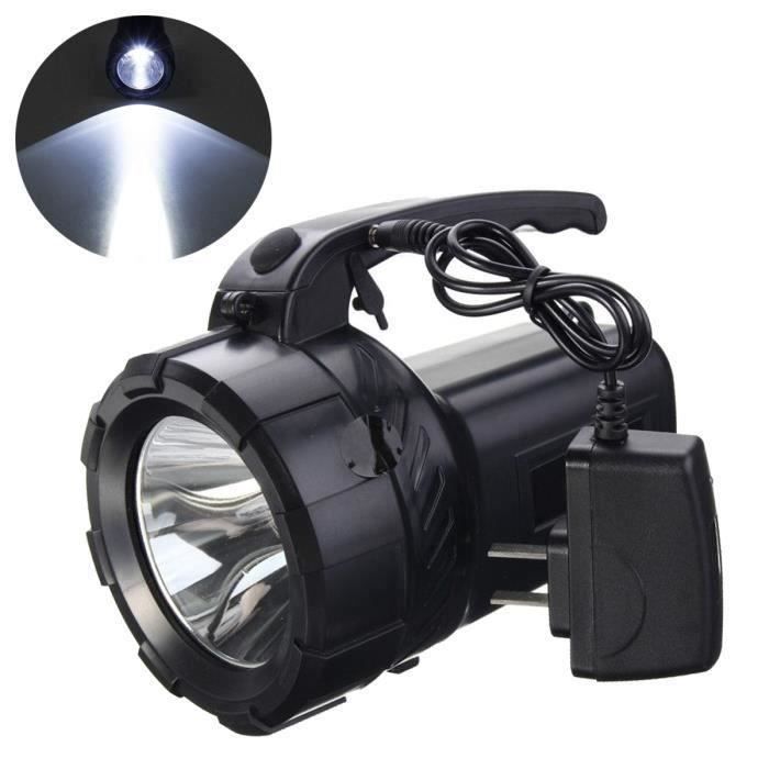 LED Lampe de Poche Rechargeable - 10W Torche Puissante - Batterie et  Chargeur US avec Adaptateur - Camping Randonné Bo29679