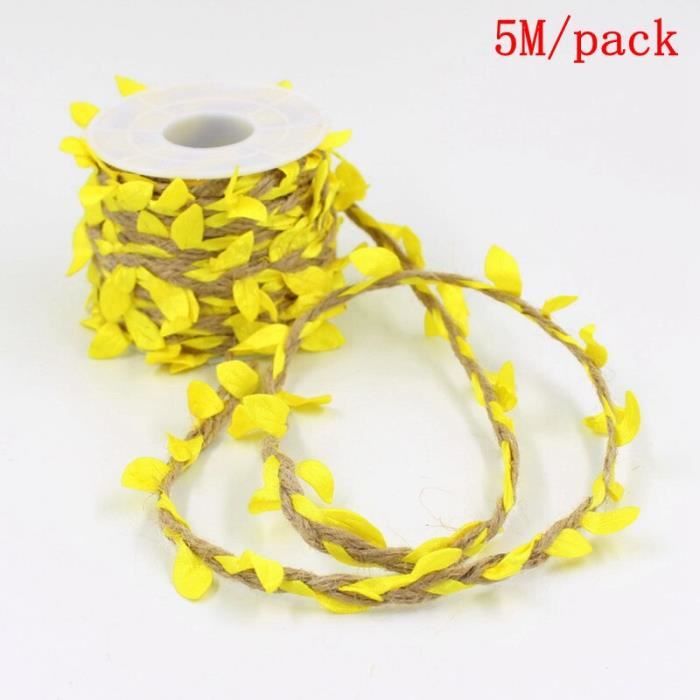 18 Pendentifs Feuilles D'Érable En Bois + Corde Chanvre 5m | Décoration Automne, Mariage, Fête - 2