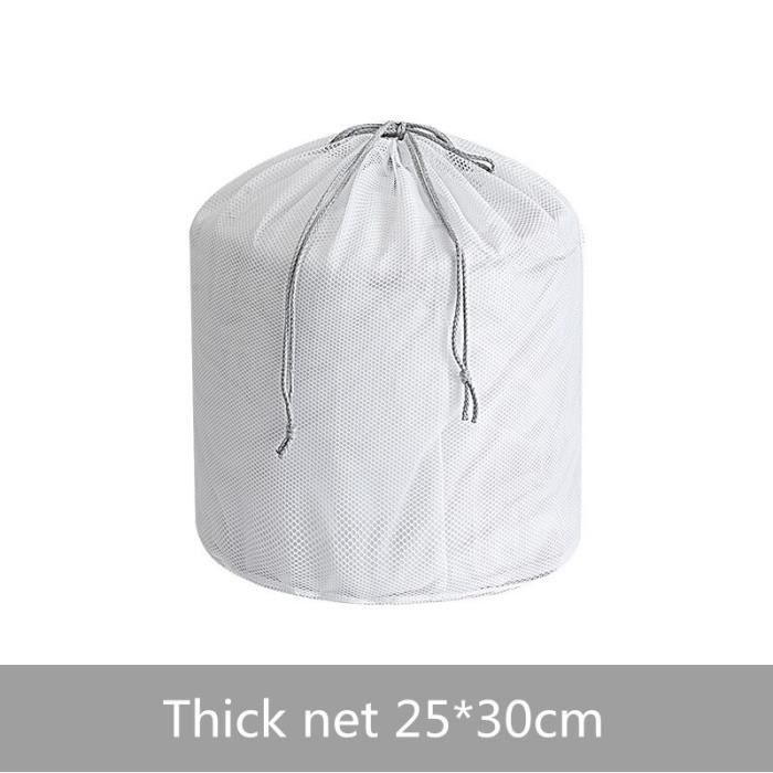Lot De 3 Filets à Linge Machine - Sacs Lavables Sous-vêtements Chaussettes Blanc