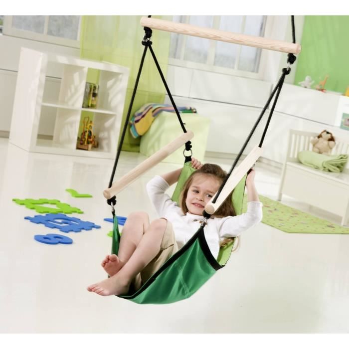 Fauteuil balançoire pour enfant - AMAZONAS - Kid's Swinger green - Robuste et confortable - Vert