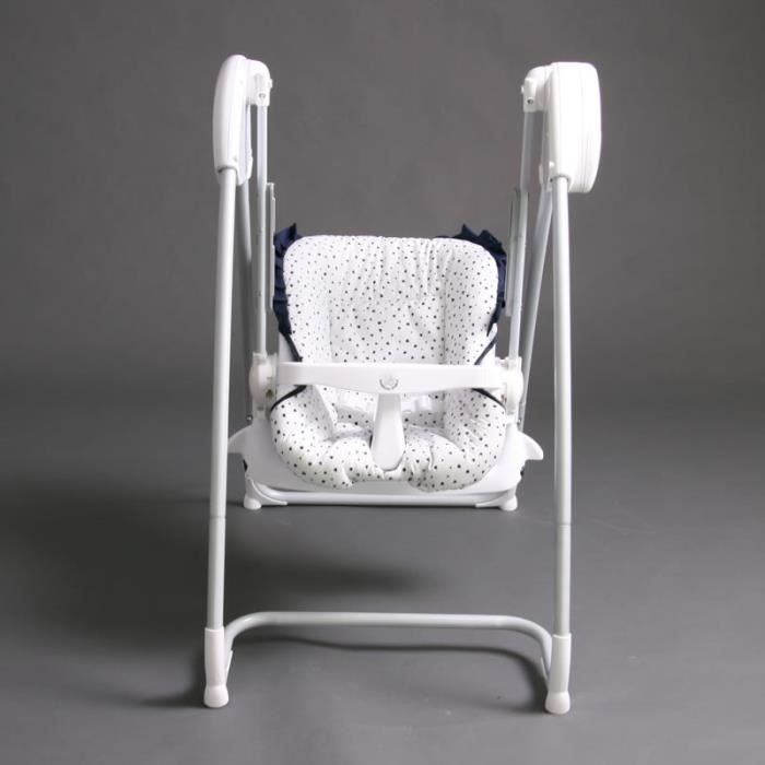 Chaise haute et balancelle électrique 2 en 1 - BAMBINO WORLD - Blanc - Pour bébé de 6 mois à 15 kg