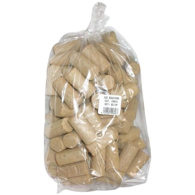 Bouchons Liège Colmatés 45x24mm - Lot De 50 - Pour Conservation Vin 10 Ans