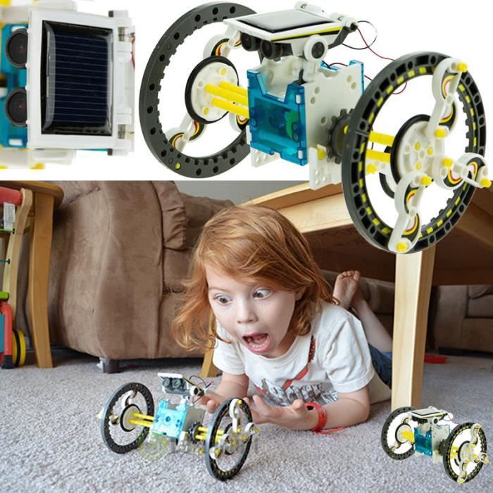 EXPERIENCE SCIENTIFIQUE Kit Jouets Robot robot solaire robot éducatif Robot 14 be 1 