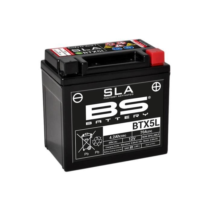 Batterie SLA BTX5L / YTX5L-BS - BS BATTERY - 12V / 4Ah