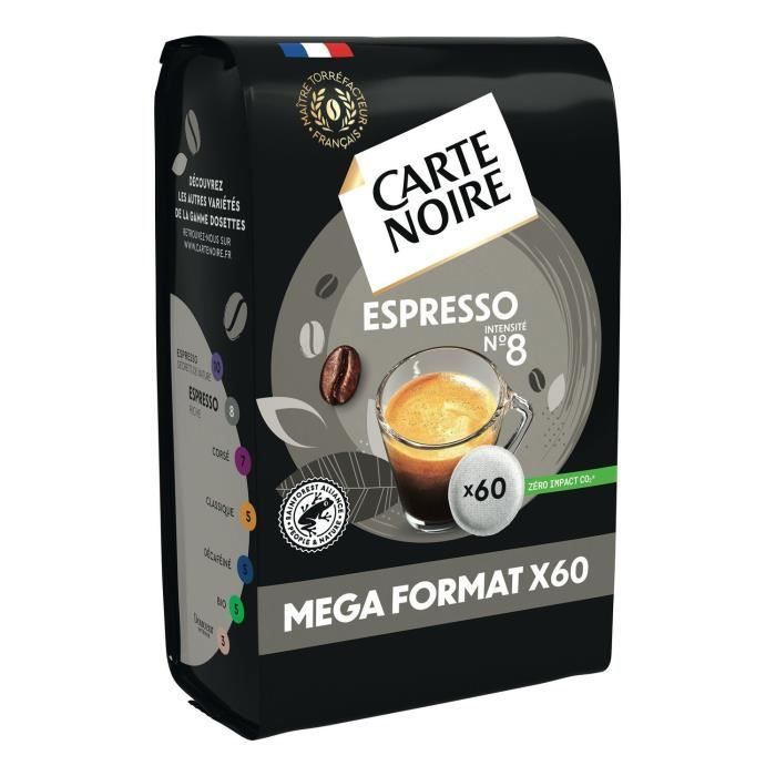 LOT DE 3 - CARTE NOIRE - Espresso n°8 Café dosettes Compatibles Senseo - boite de 60 dosettes