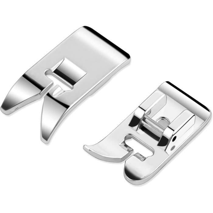 Lot De 4 Pieds Presseurs Pour Fermeture Éclair Invisible - Compatible Brother, Singer (Machine à Tige Basse)