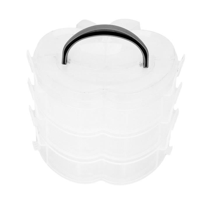 Dilwe Boîte De Rangement à 3 Niveaux Boîte De Rangement En Plastique