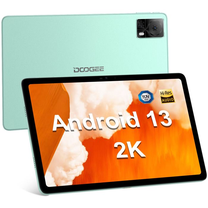 Tablette Tactile DOOGEE T20S 10.36 2K - batterie 7500mAh - 128GB ROM -  Android 13 - WIFI - Widevine L1 - VERT - Cdiscount Informatique