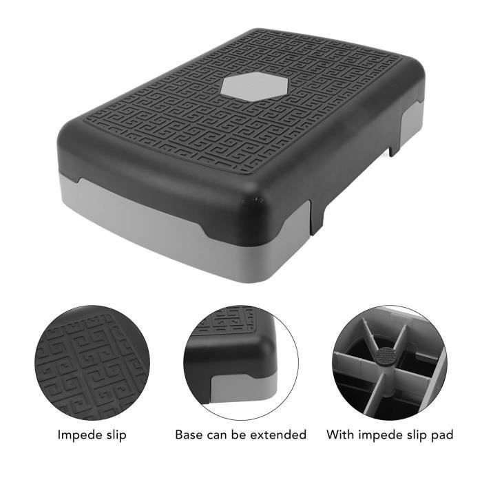 Stepper Aérobie HooKung - Plateforme D'exercice Réglable, Gris