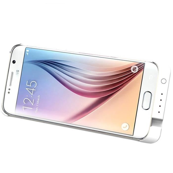 Idealforce Samsung Galaxy S6/S6 Edge/S6 Edge Plus Coque à Batterie Chargeur,4200mAh Rechargeabl Coques dalimentation pour Samsung Galaxy S6/S6 Edge/S6 Edge Plus S6 Edge, Noir 