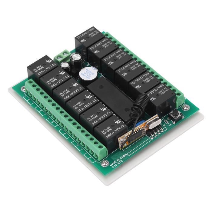 Récepteur Télécommande 8 Canaux 433MHz – 12V/24V/36V, SODIAL, Pour Automatismes !