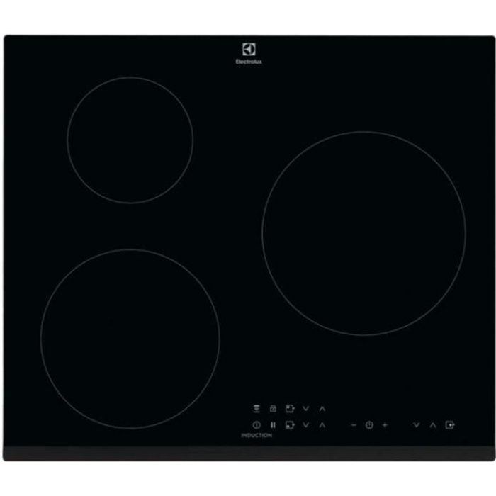 ELECTROLUX Plaque de cuisson induction - 3 zones CIT60330BK - 7350 W - L 59  x P 52 cm - Revêtement verre - Noir - Cdiscount Electroménager