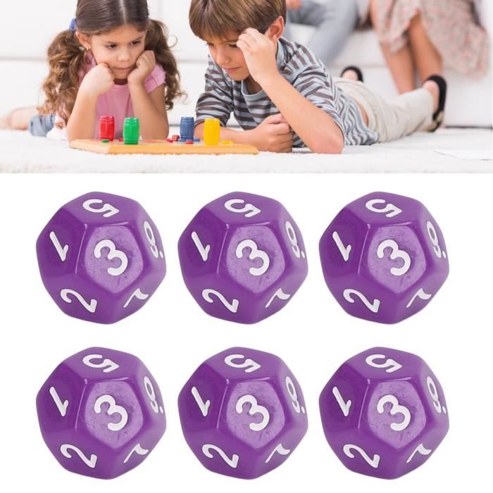 Lot de 40 Dés à jouer - FAFEICY - Jeu de dés à 12 faces - Violet ...