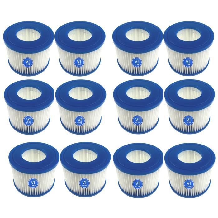 Cartouches Filtrantes - FREOSEN - Bestway Type VI - 12 pièces - Réutilisables - Haute performance