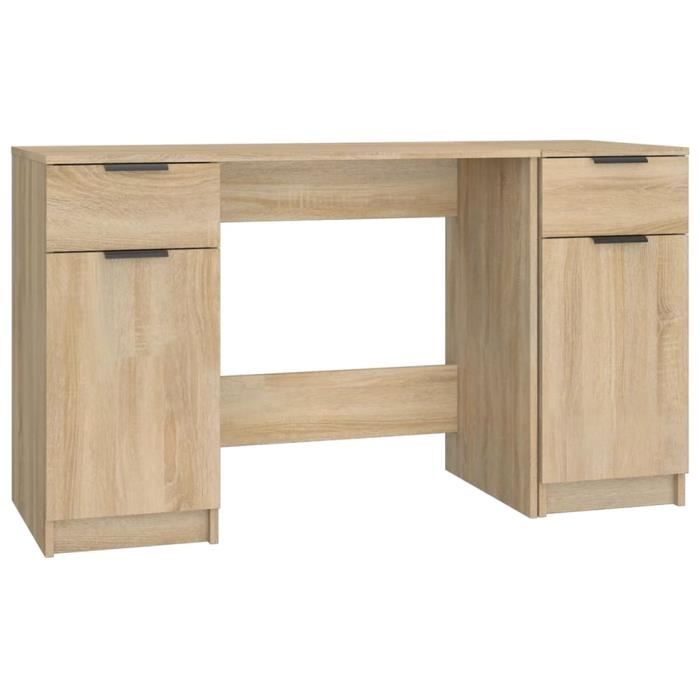 VidaXL Organiseur De Bureau Réglable Chêne Sonoma – Étagère Ajustable Polyvalente 40x17x41 Cm