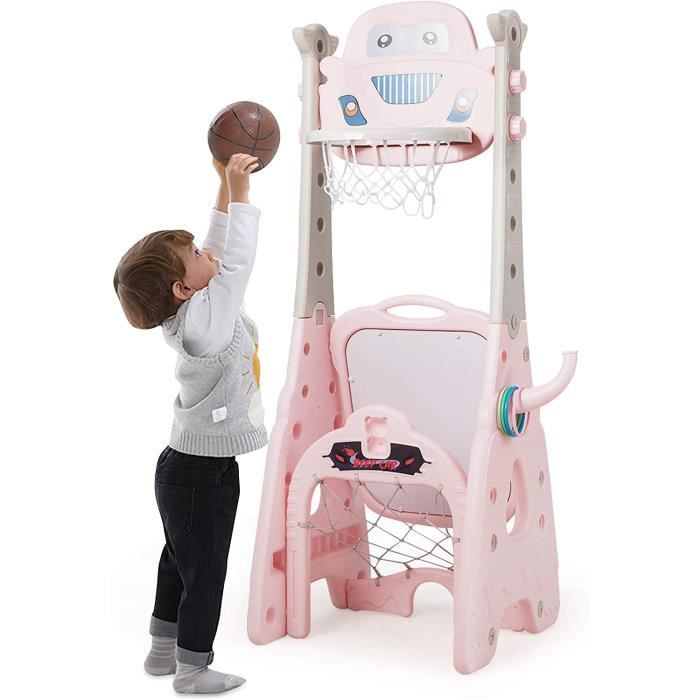 Panier De Basket Réglable En Hauteur 179-200cm - Pour Enfants Et Adultes | Base Remplissable D'Eau/Sable Avec Roues