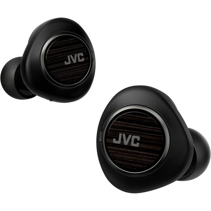 JVC ecouteurs True Wireless, serie Wood (Dome en Bois), Bluetooth 5.2, Noise Cancelling, HA-FW1000T-U