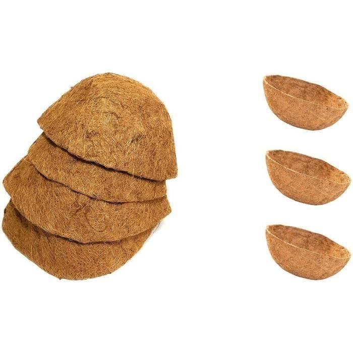 Portavaso Da Appendere 4 Doublures Jardinière 35cm En Fibre De Coco Naturelle - Pour Paniers Suspendus Et Pots Extérieur Doublure Fibre Coco