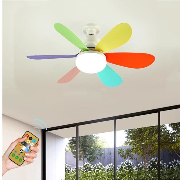 Petit lustre ventilateur E27 40 Wattpetit lustre silencieux multifonctionnel ventilateur de plafond pour chambre - Kingtrong