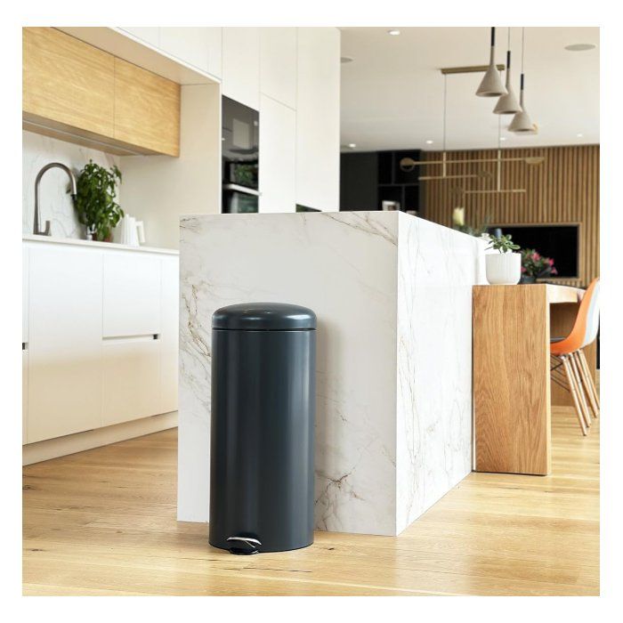 Poubelle de Cuisine à Pédale - URBAN - 30L - Acier Gris - Kitchen Move