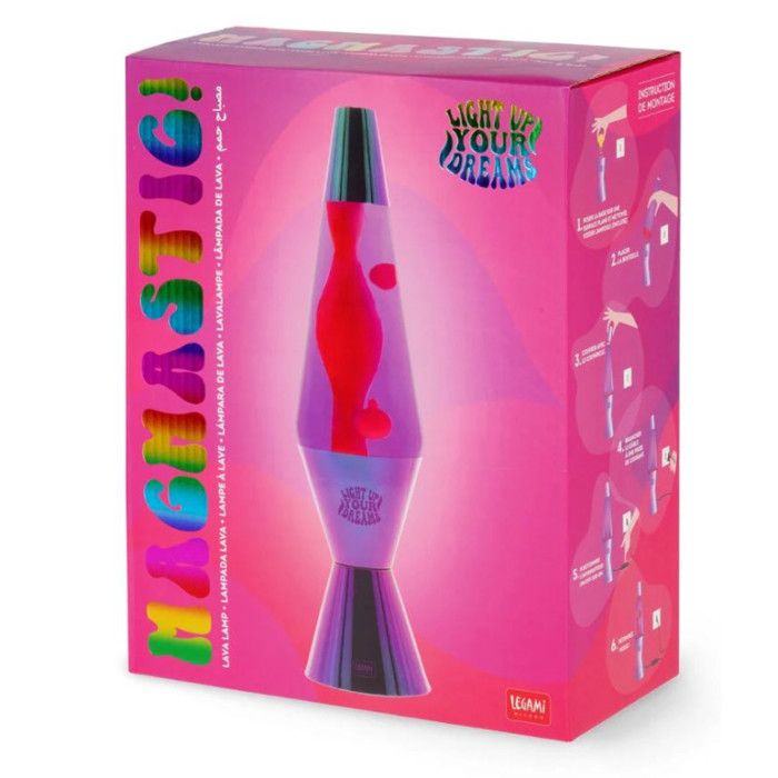 Lampe à poser - LEGAMI - Lava Holo - Effet holographique multicolore - Verre - E14 2700K