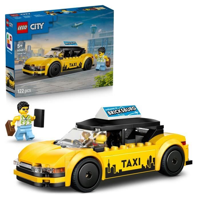 LEGO City Le Taxi Jaune 60487 - vue 7