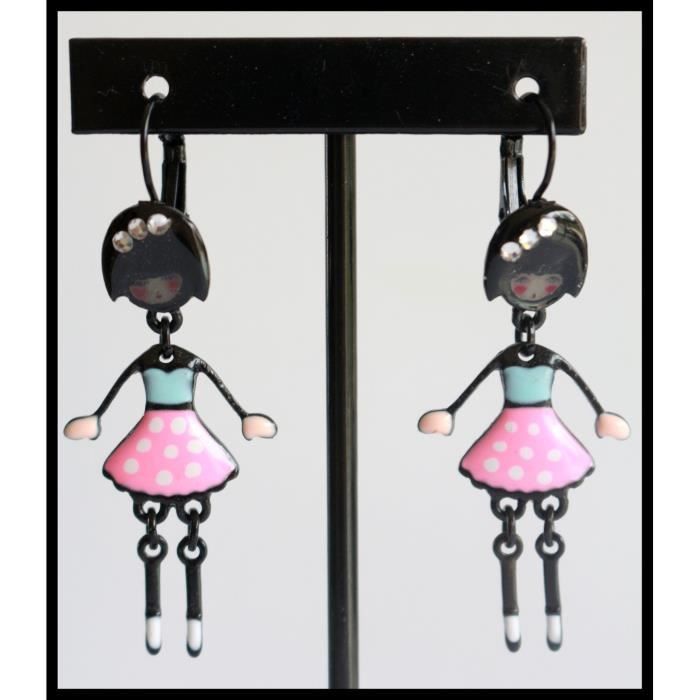 boucles d'oreilles créoles Miyuki - bleu et doré