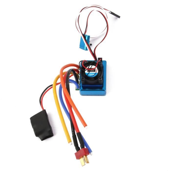 Contrôleur ESC 120A Sans Balais Pour Avion RC - Avec BEC 5A, 6-22,2V (LOVIVER) - 3