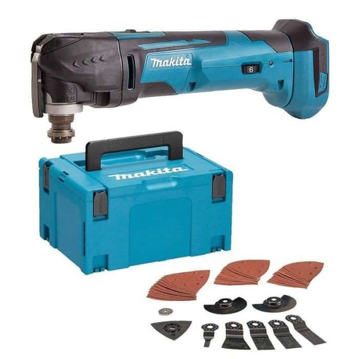 MAKITA Découpeur ponceur multifonctions 18V Angle d'oscillation 2 x 1 6° Makpac Accessoires DTM51ZJX2