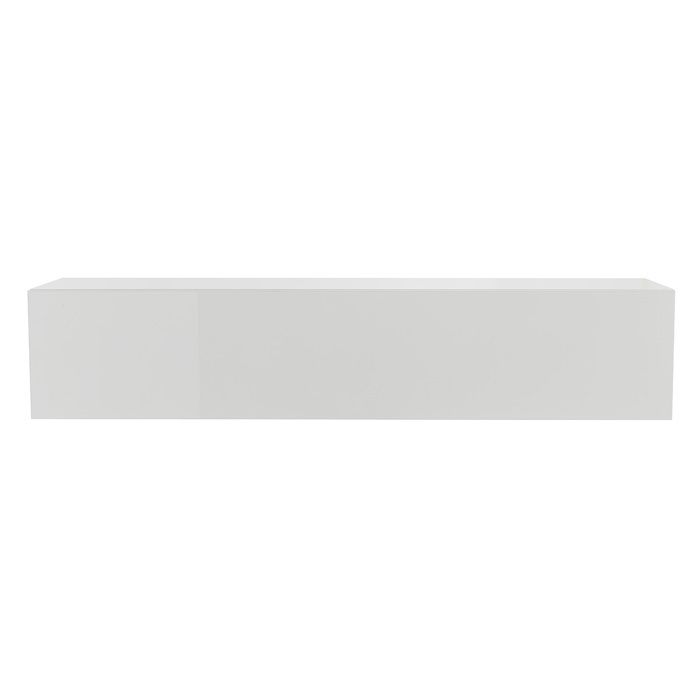 Miliboo - Meuble étagère TV horizontal blanc laqué brillant L137.5 cm ETERNEL Miliboo - Meuble étagère TV horizontal blanc laqué brillant L137.5 cm ETERNEL