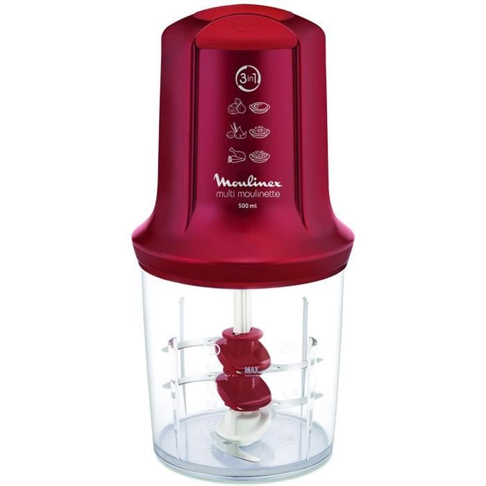 Hachoir Électrique Moulinex Mini Moulinette 500 ml 3 Fonctions Hacher Mixer Émulsionner