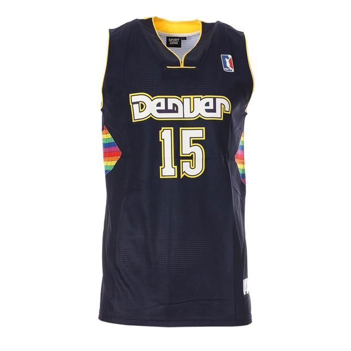 Maillot NBA Pas Cher Denver Nuggets Carmelo Anthony 15 Retro Bleu Fdv883 2