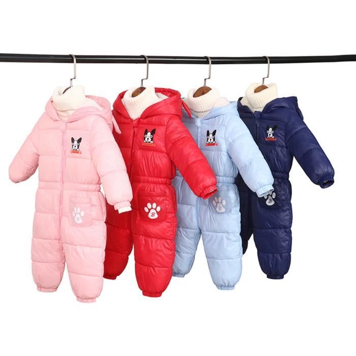 Combinaison Hiver Bébé En Polaire Avec Capuche à Oreilles D'ours - Grenouillère Zippée Pour Nouveau-né - Garçons Et Filles - Idéal Automne/hiver