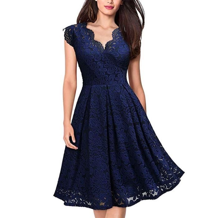 Robe hot sale dentelle soirée